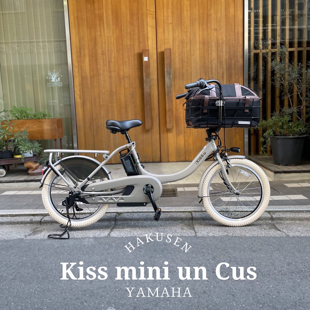 YAMAHA PAS KISS ハクセン実車施工事例5 2023-07-13 ペット乗せカスタム/クリームタイヤ